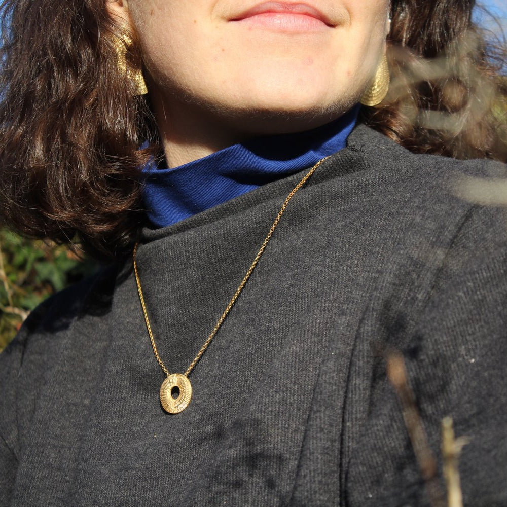 Torus Small Necklace - Gold Plated