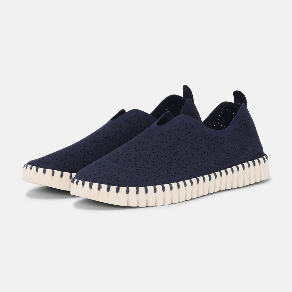 Tulip Organic Flat - Dark Indigo Pearled Ivory