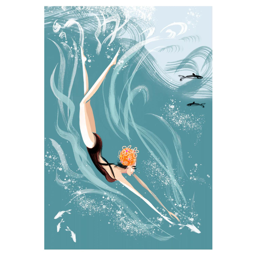 Swim Wild & Free - The Dive Card