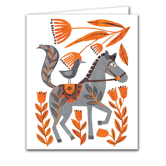 Greeting Card - Folk Horse