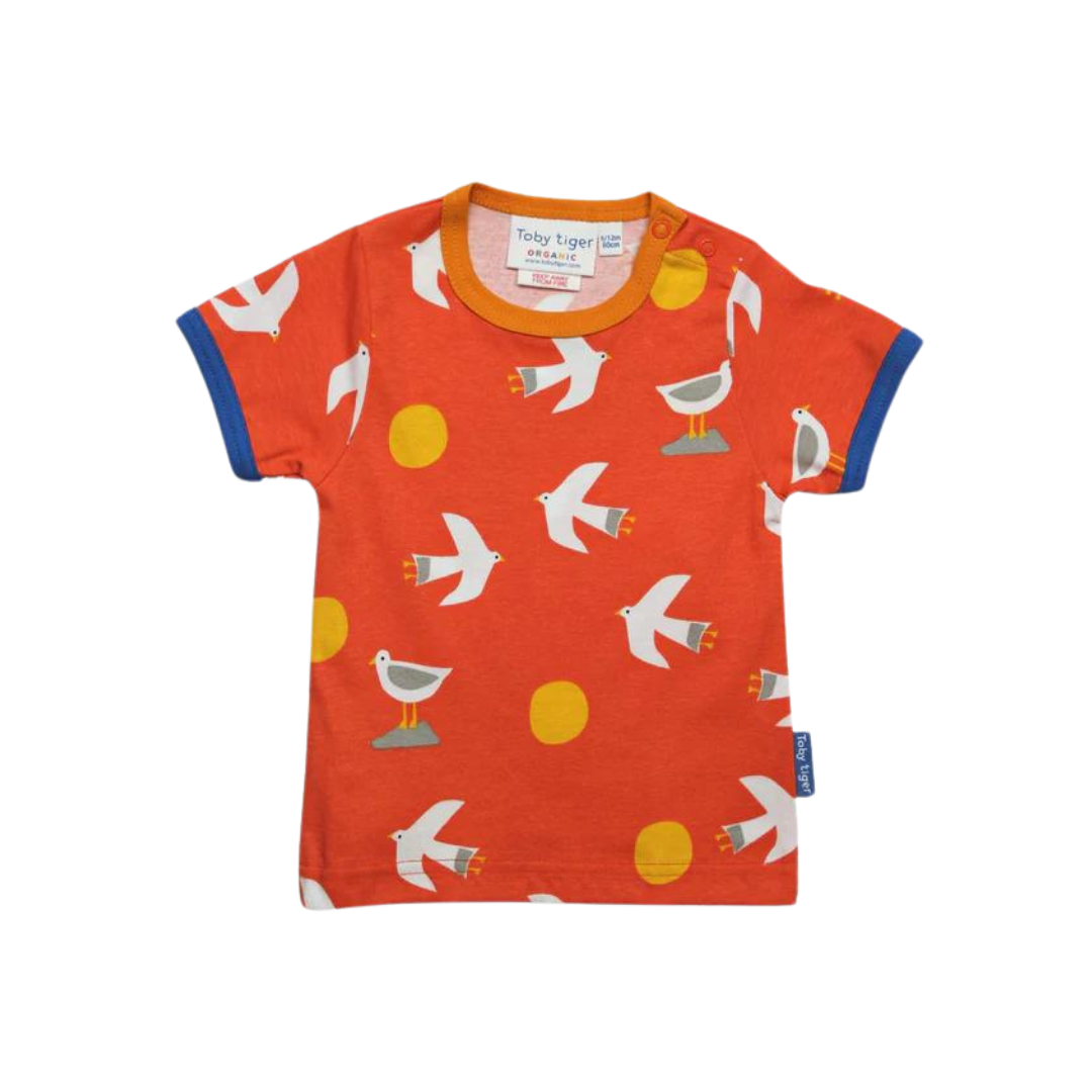 Organic Seagull Print T-shirt