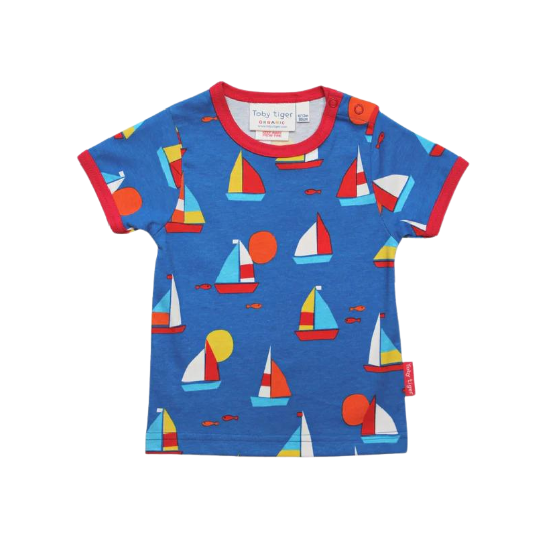 Organic Sailboat Print T-shirt