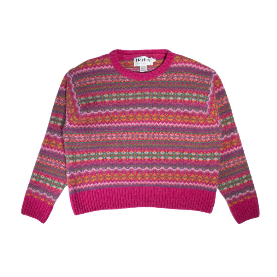 All Over Fairisle Jumper - Lipstick