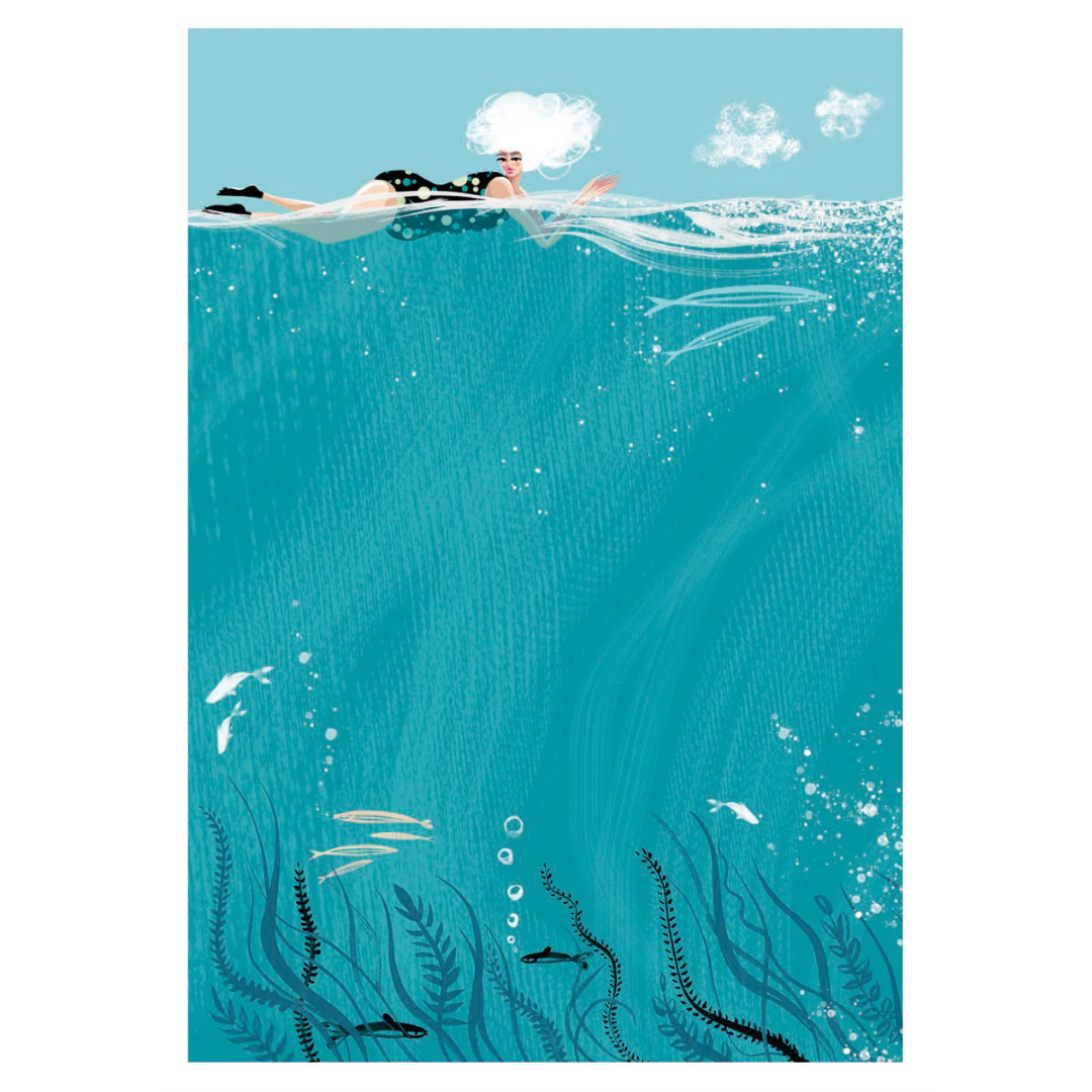 Swim Wild & Free - Ocean Top Card