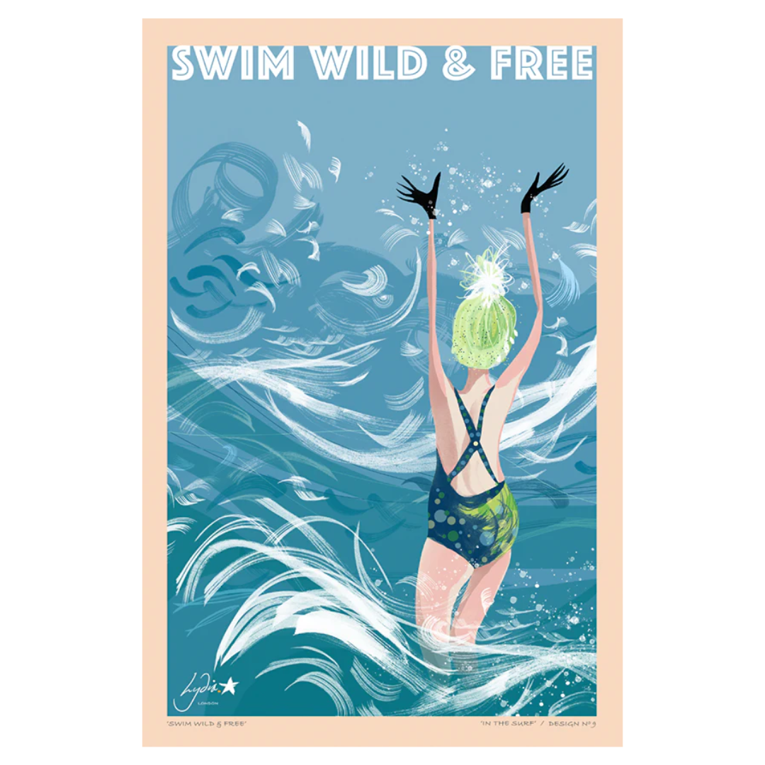 Swim Wild & Free - In The Surf Tea Towel