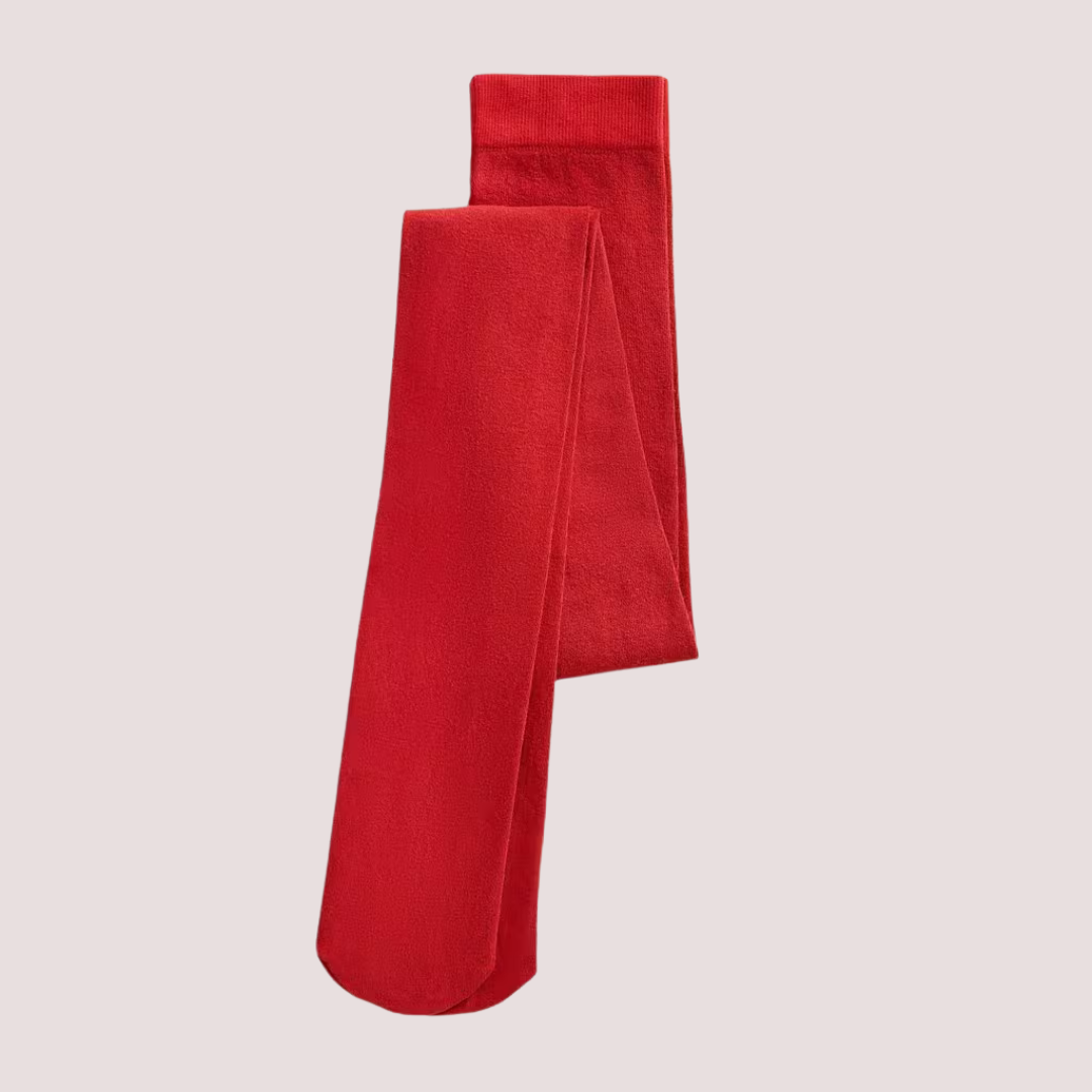 Patty Plain Tights - DK Red