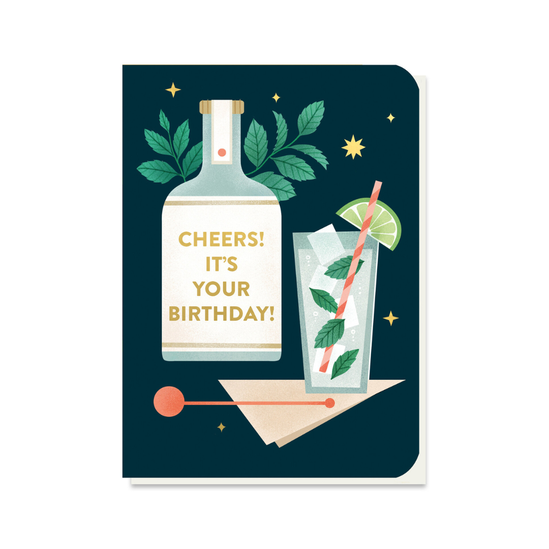 Happy Birthday Card - Mint Mojito