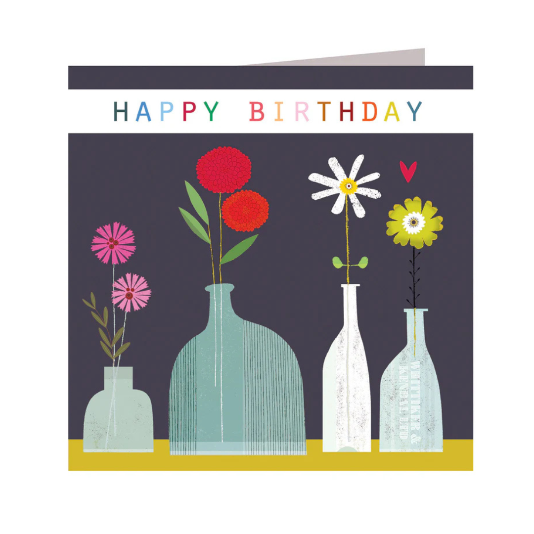 Happy Birthday Card - Vases