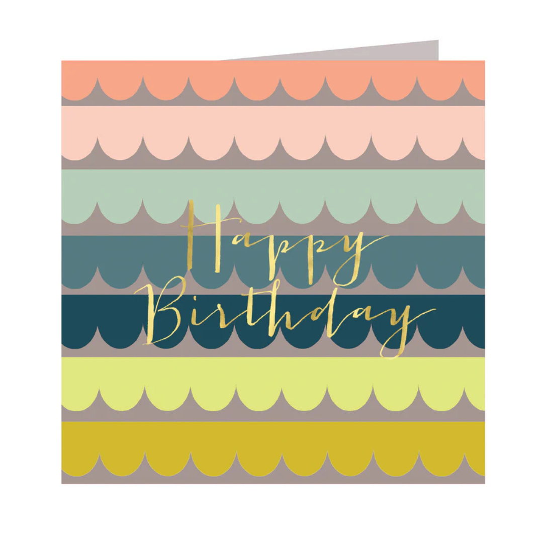Happy Birthday Card - Scalloped