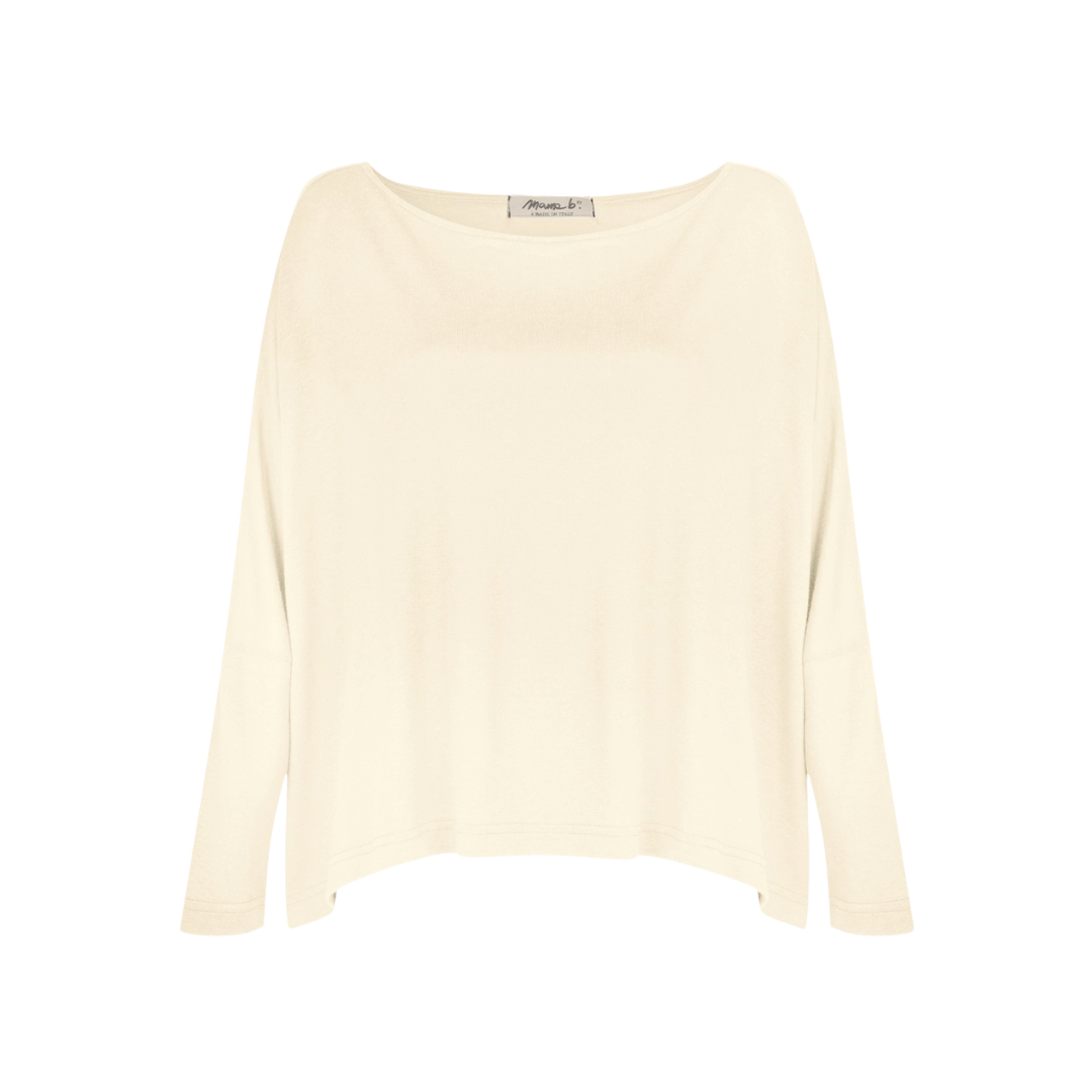 Cream-colored sweater on a white background