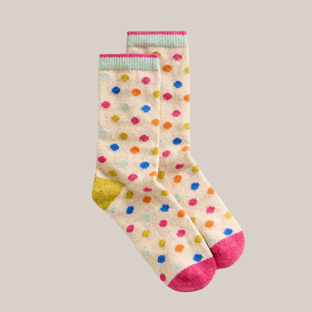 Women's Cosy Sock In A Box - Natural Multi