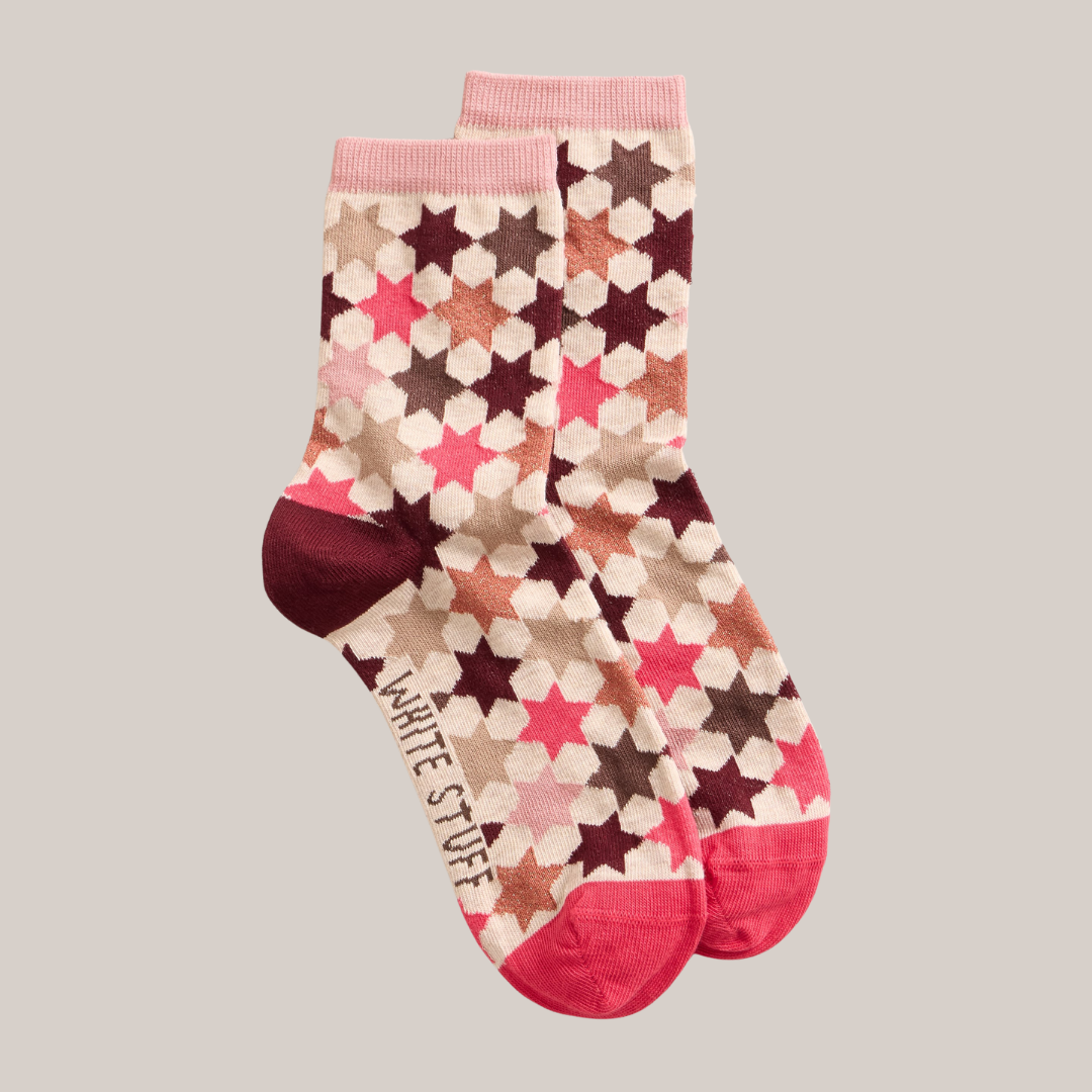 Pattern Ankle Sock - Pink Multi