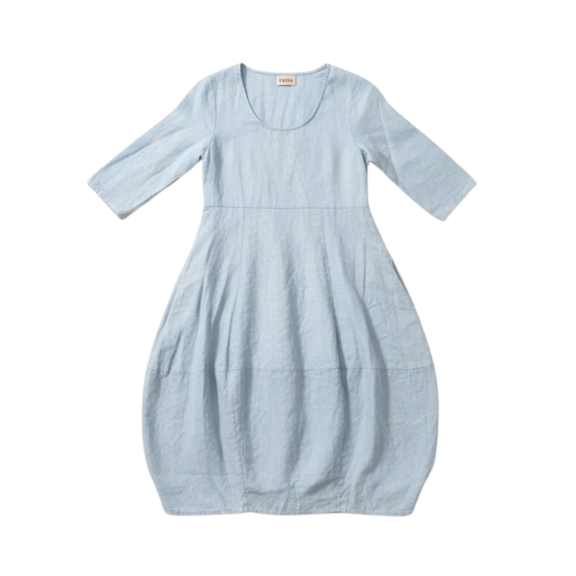 Light blue dress with a subtle pattern on a white background