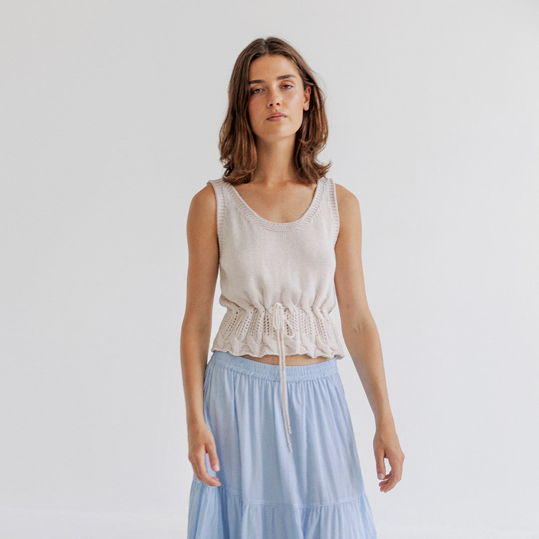 Vaka Knitted Top - Chalk
