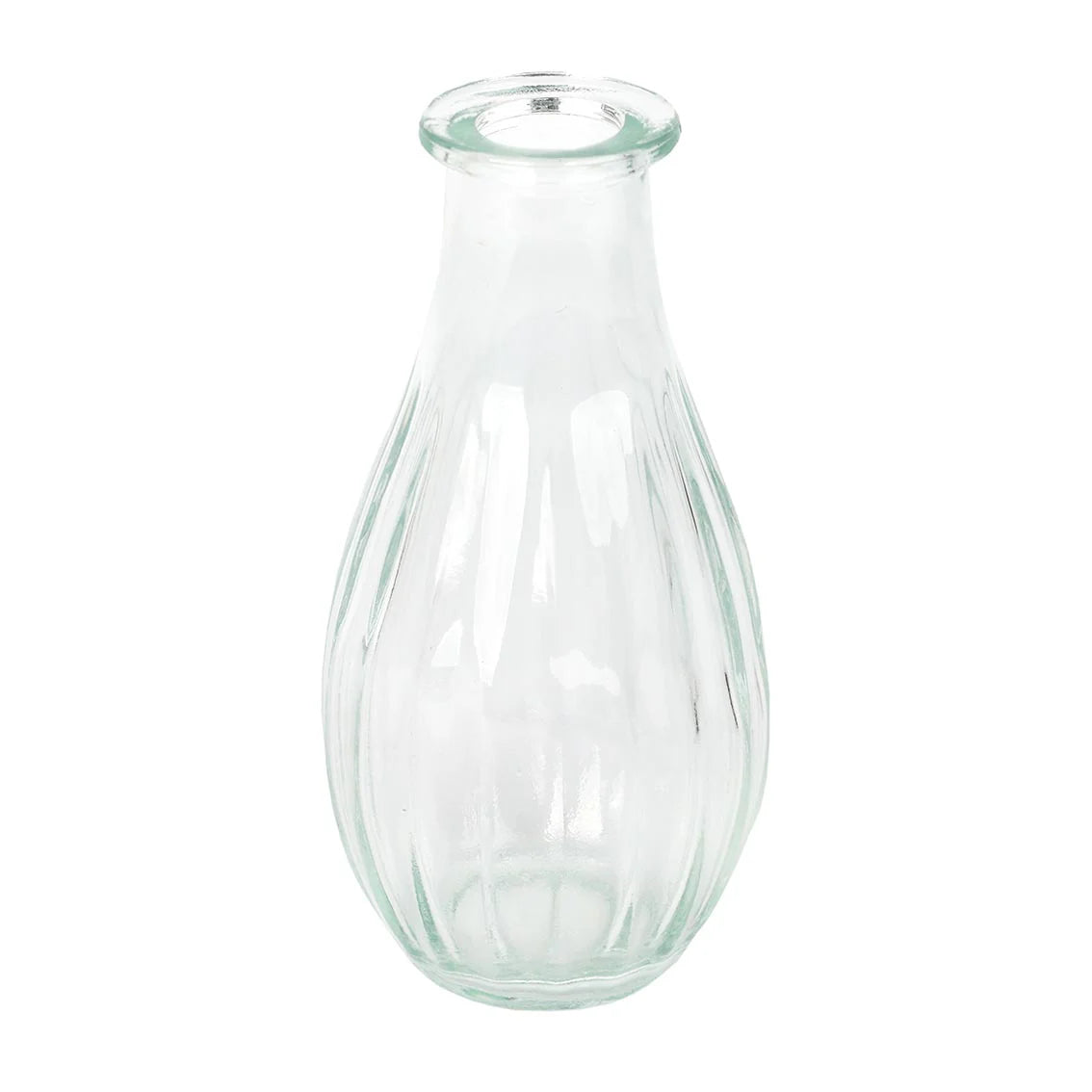 Glass Bud Vase - Boho - Clear - 14cm