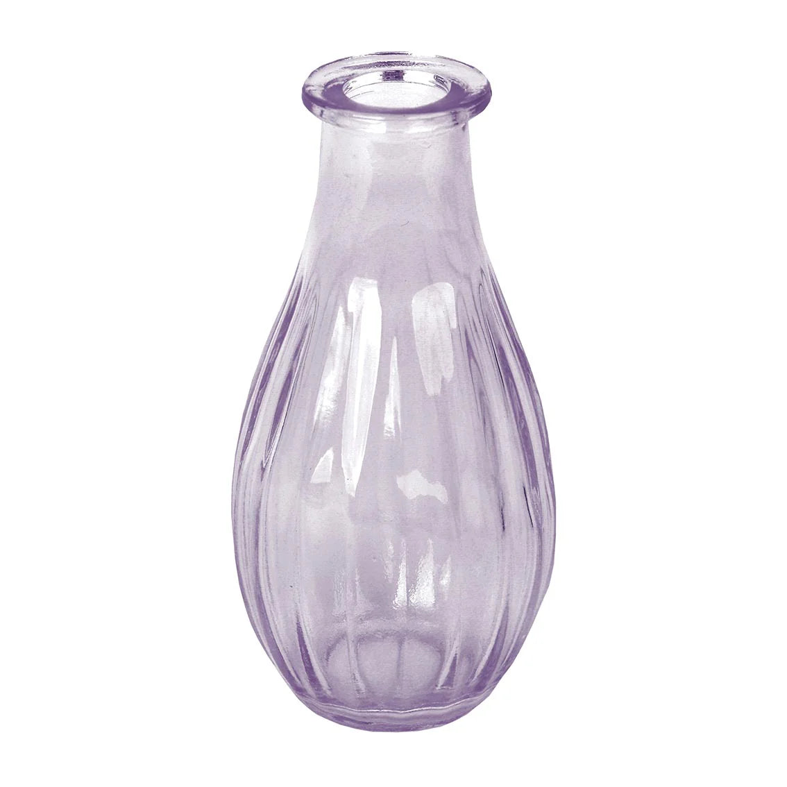Glass Bud Vase - Boho - Lilac - 14cm