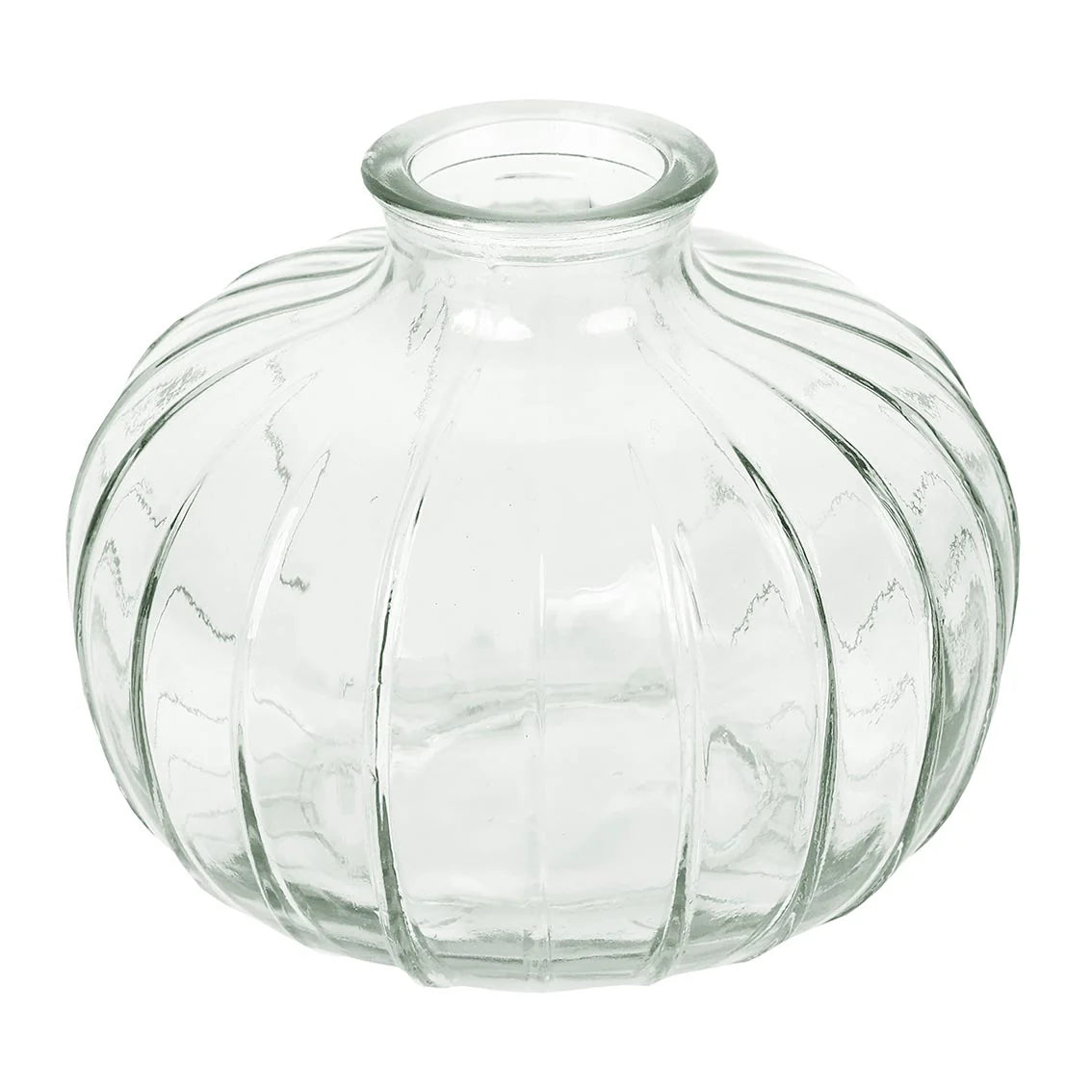 Glass Bud Vase - Round - Clear - 8cm
