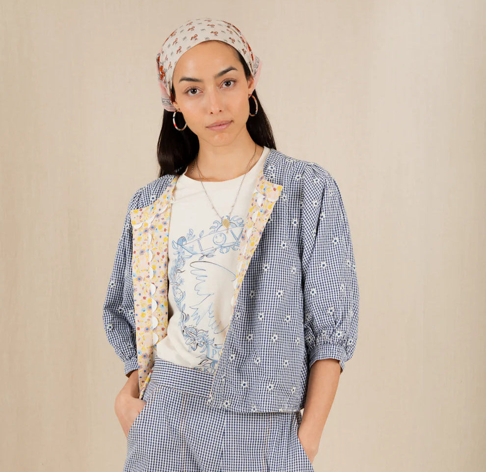 Vida Reversible Jacket - Navy & Lemon Zest