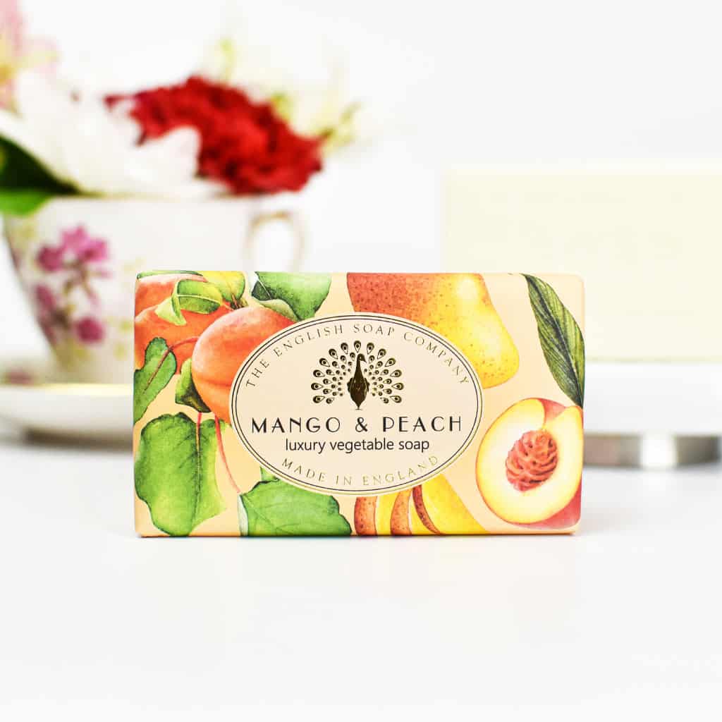 Mango & Peach luxury vegetable soap by The English Soap Company.