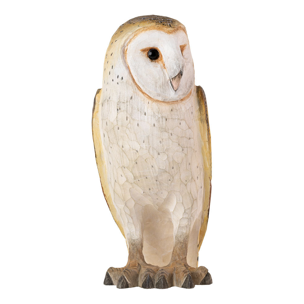 Owl figurine on a white background