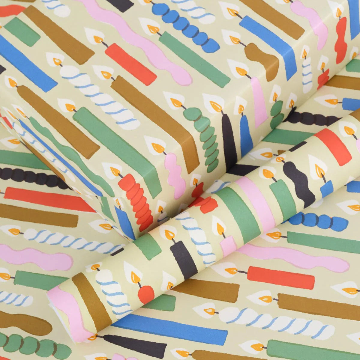 Wrapping Paper - 3 Sheets - Candles