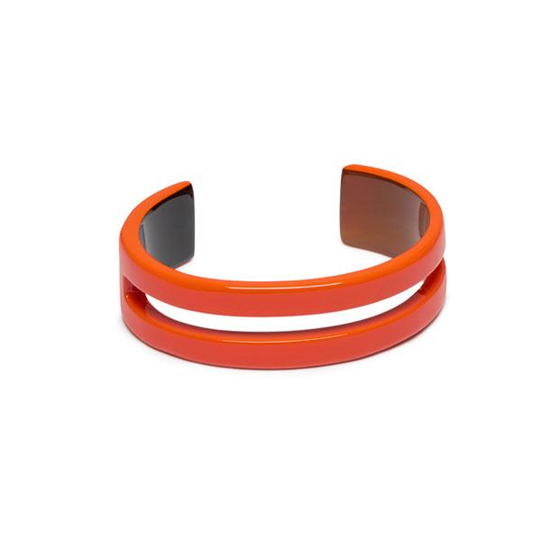 Orange bracelet on a white background
