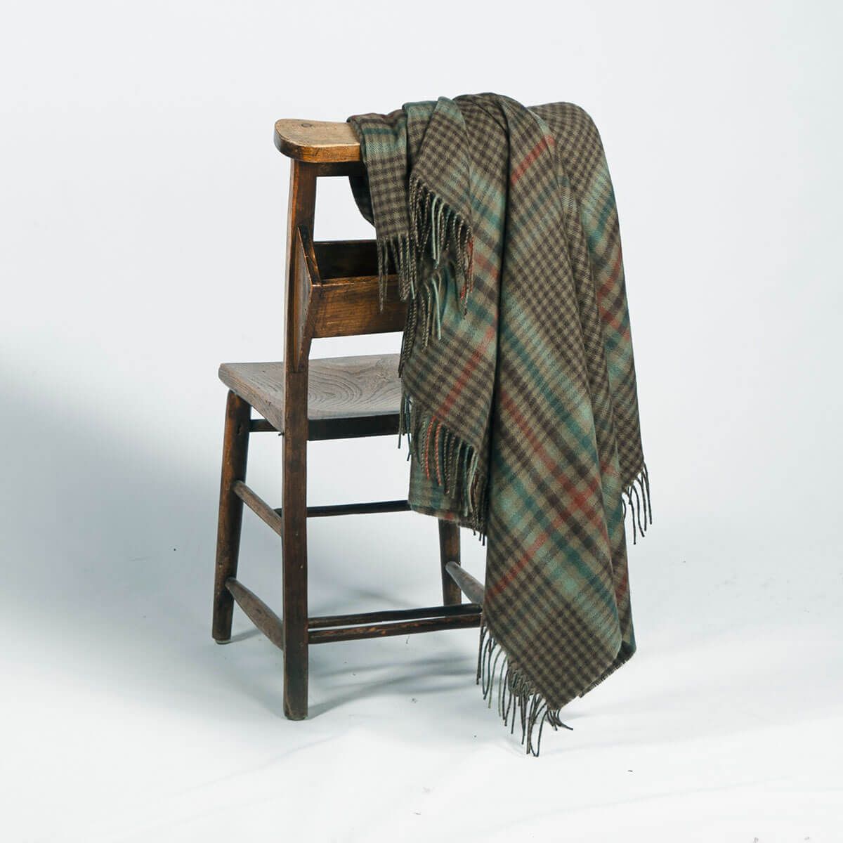 Border Lambswool Blanket - Forth Weathered