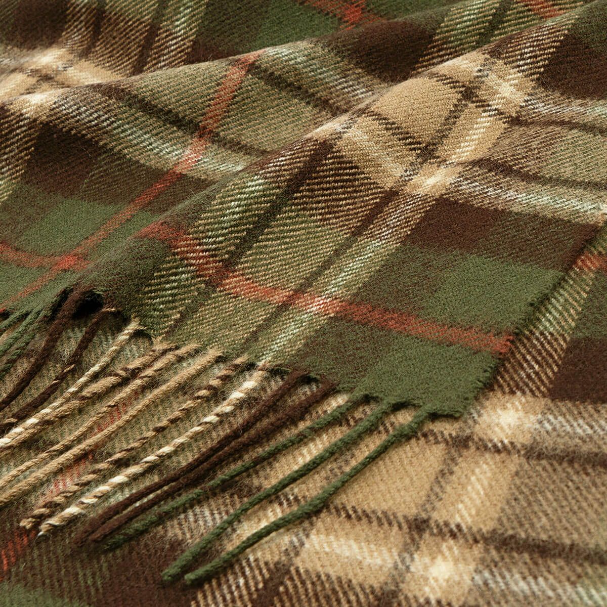 Darwin Oversized Lambswool Scarf - Macrae Hunting Olive