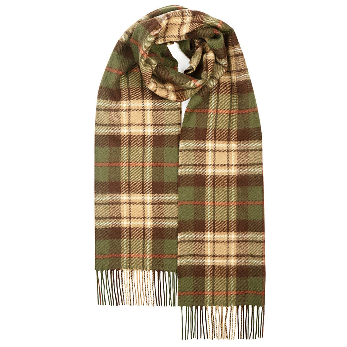 Darwin Oversized Lambswool Scarf - Macrae Hunting Olive