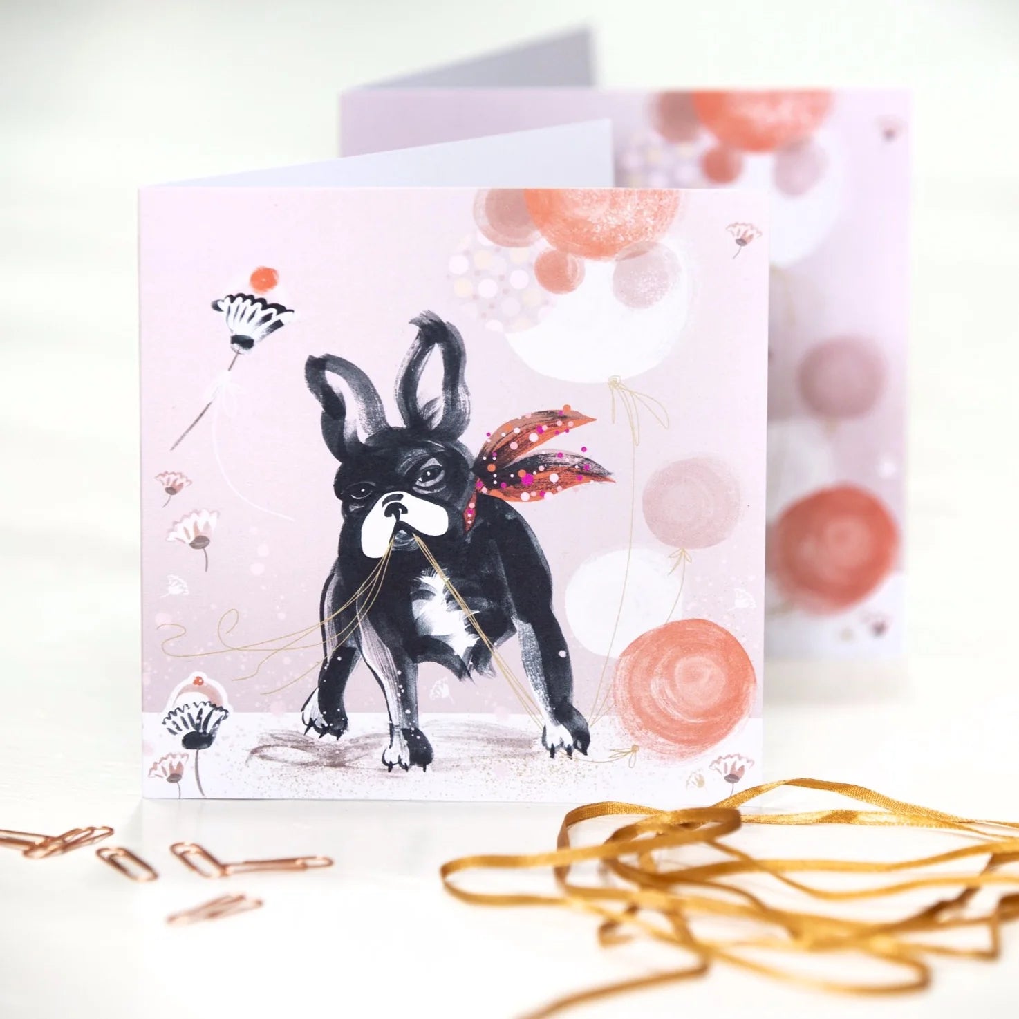 Dashing Dogs - French Bulldog Card