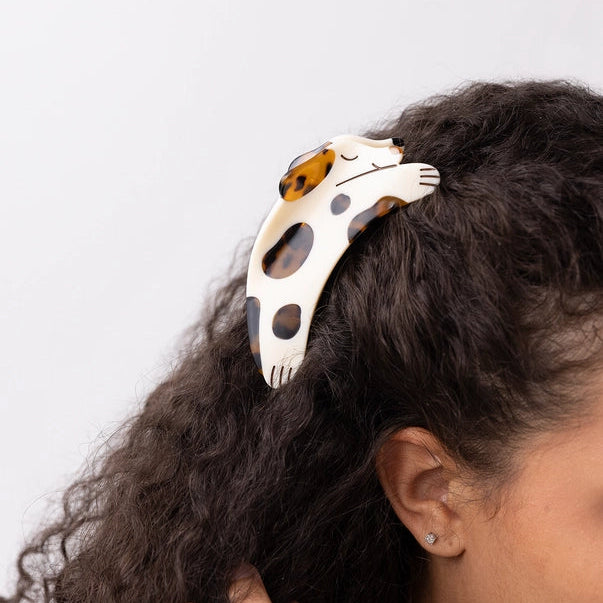 Tortie Puppy Dog Hair Claw Clip