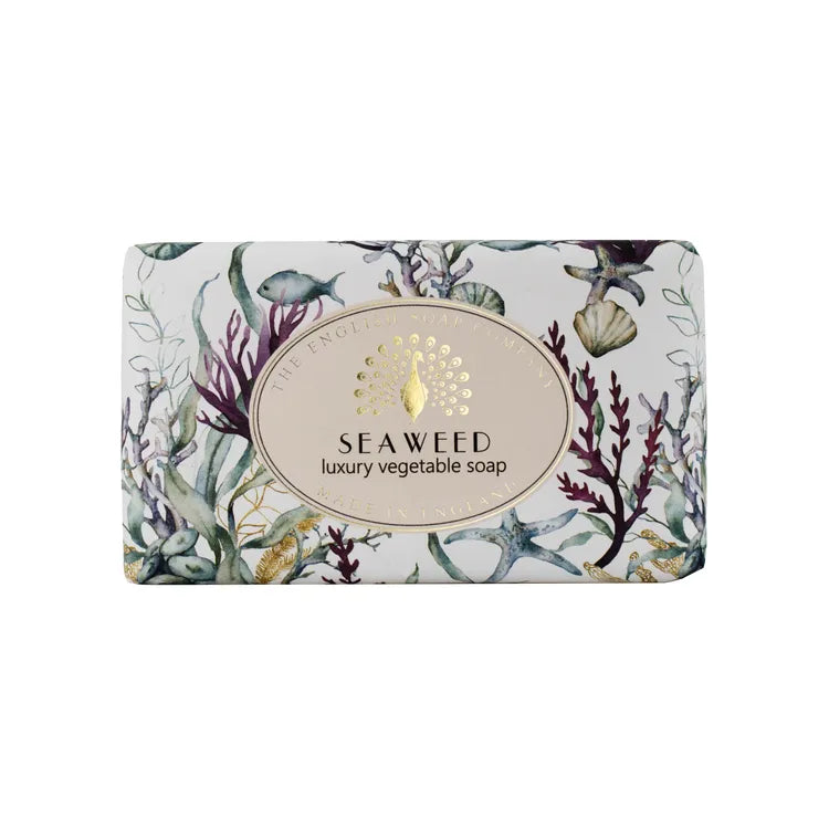 Seaweed luxury vegetable soap bar by The English Soap Company.
