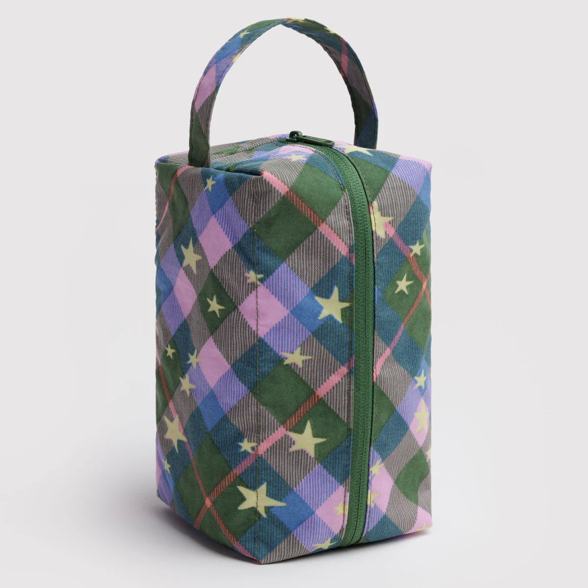 Dopp Kit - Green Star Plaid