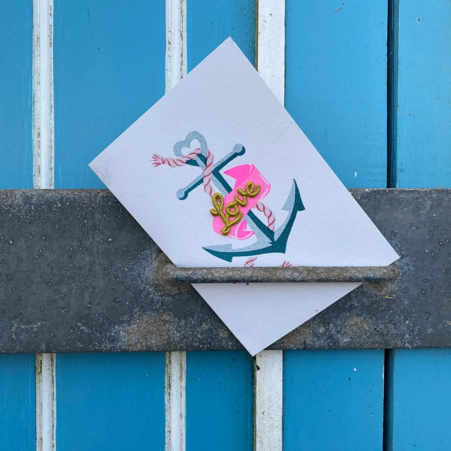 Valentines Patch Card - Anchor