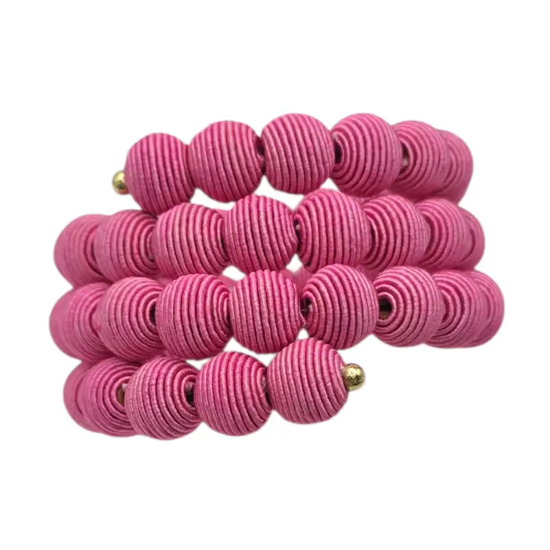 Springwire Woven Ball Bracelet - Pink