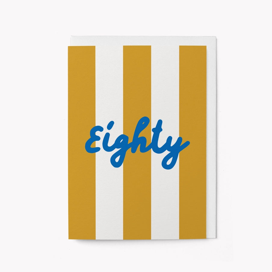 Birthday Card - Eighty Milestone