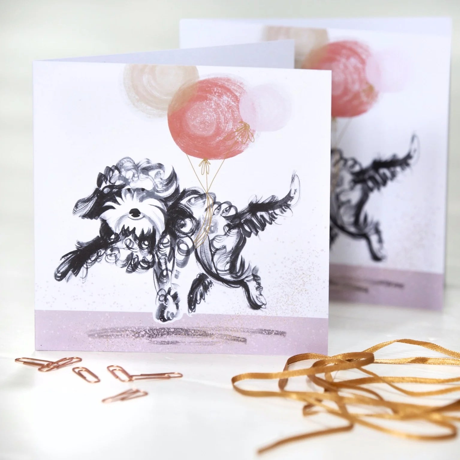 Dashing Dogs - Labradoodle Card