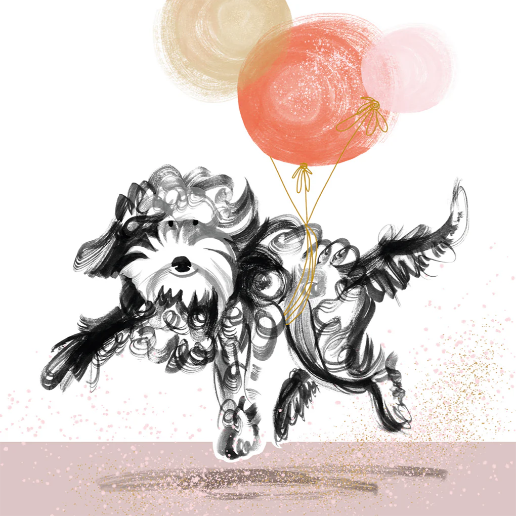 Dashing Dogs - Labradoodle Card