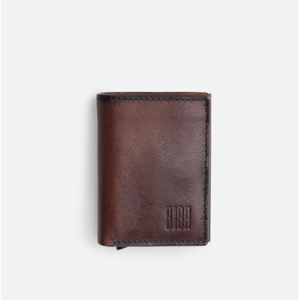 Lancas Leather Card Holder - Dark Brown
