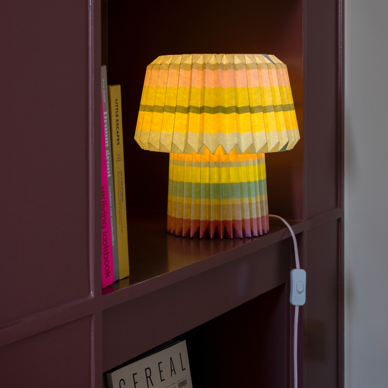 Anna Paper Table Lamp - Stripes