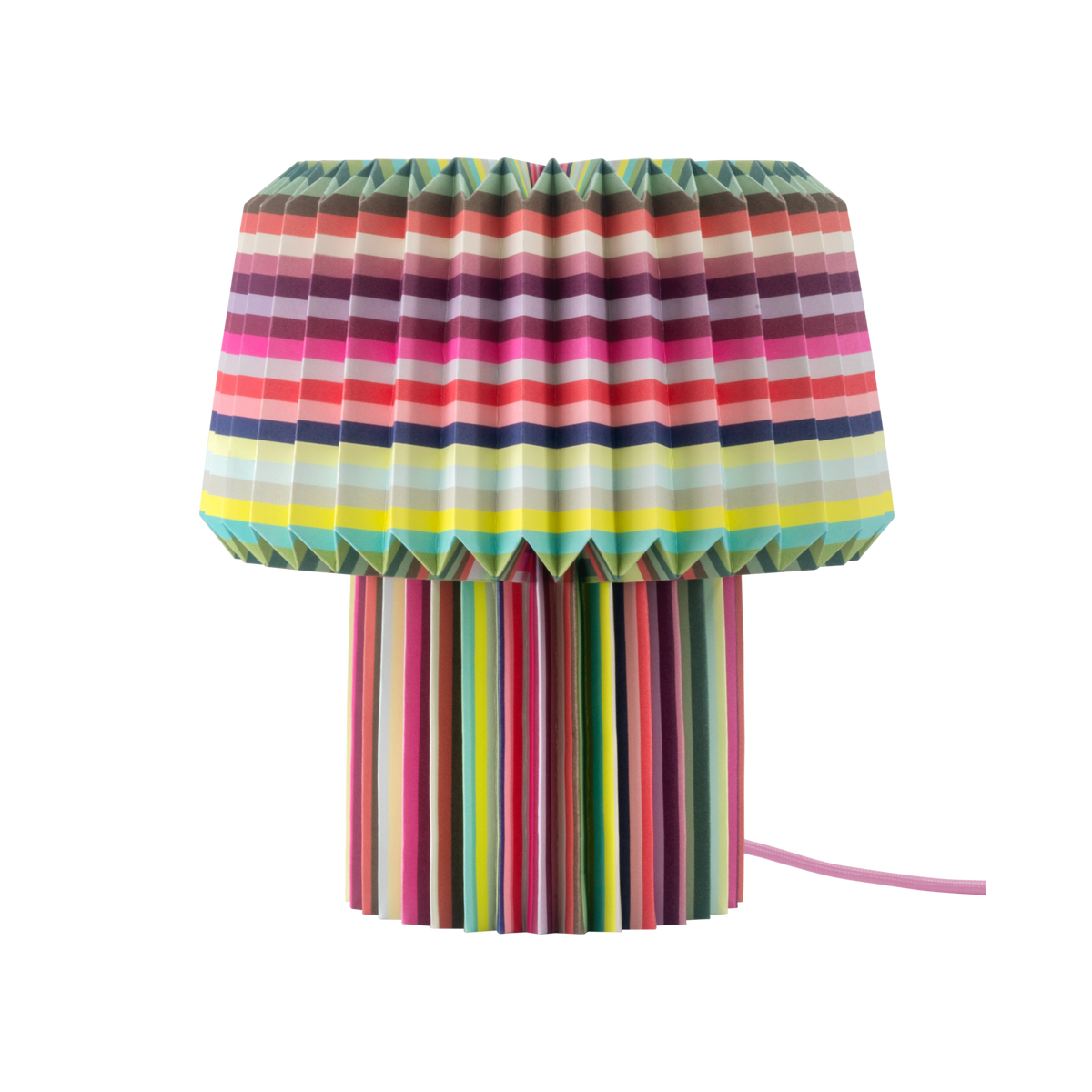 Colorful striped lamp on a white background