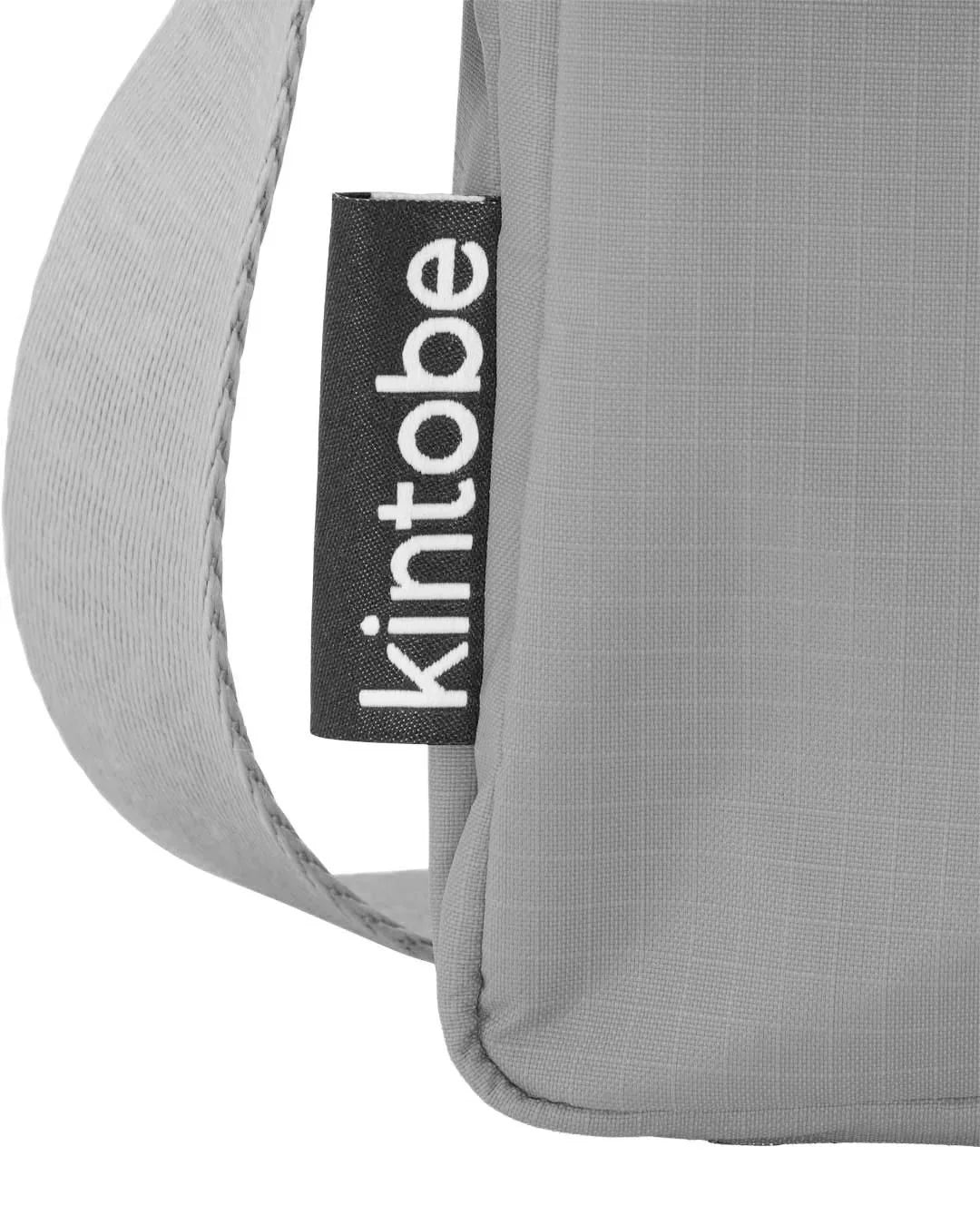 Gray Kintobe crossbody bag with a fabric strap.