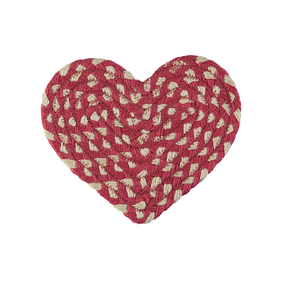 Red & White Heart Coasters -  Set of 2