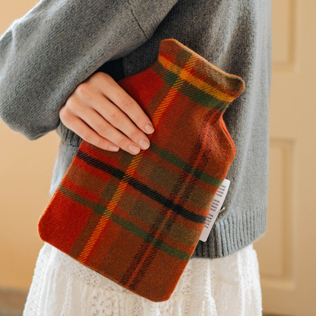 Lambswool Hot Water Bottle - Autumn Woodland Walk
