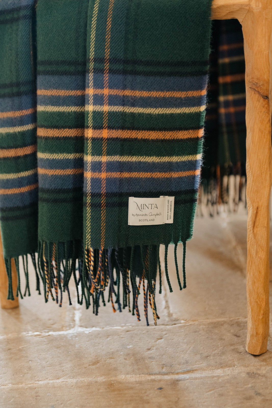 Lambswool Throw - Amber Riverbank