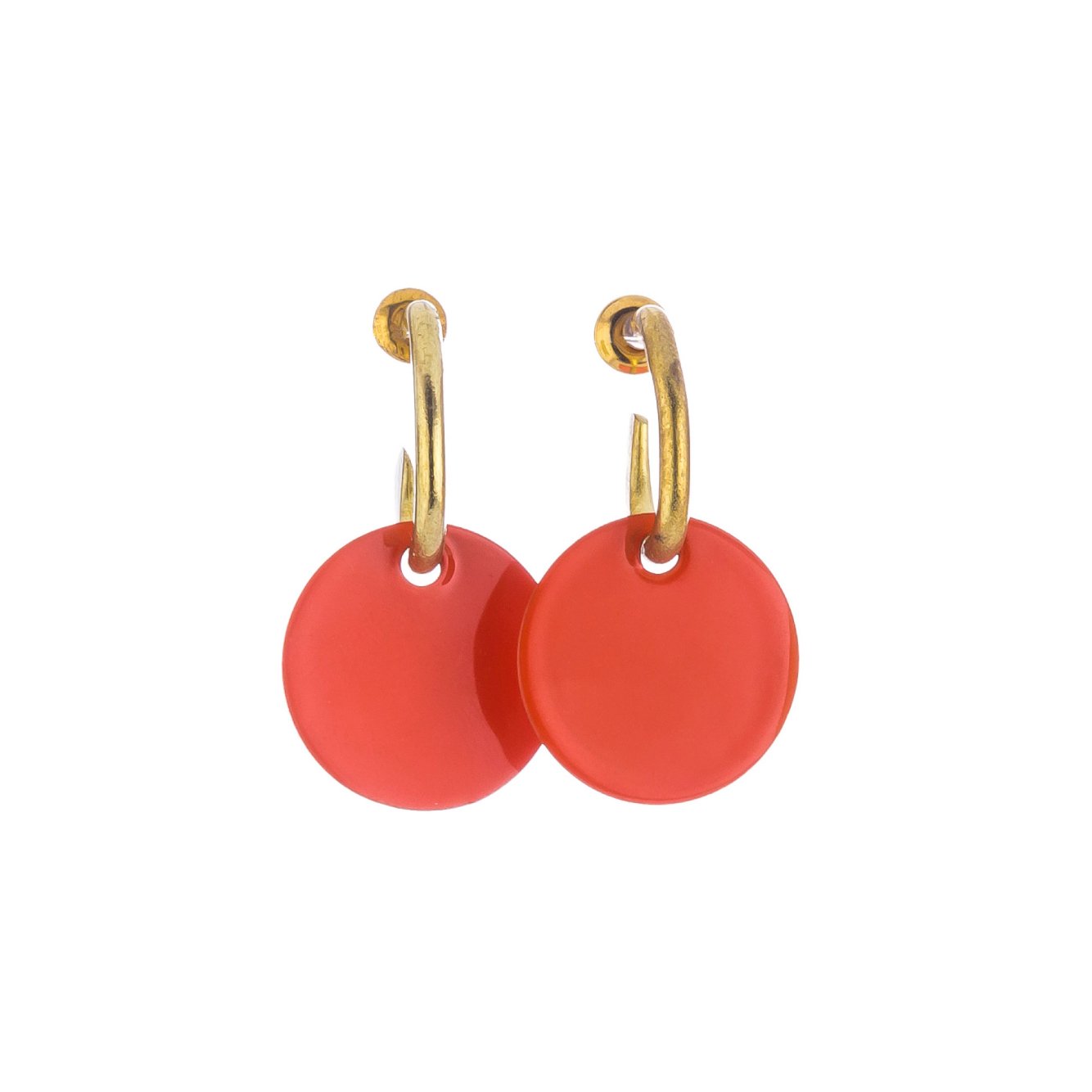 Papaya Kusama Hoop Earrings