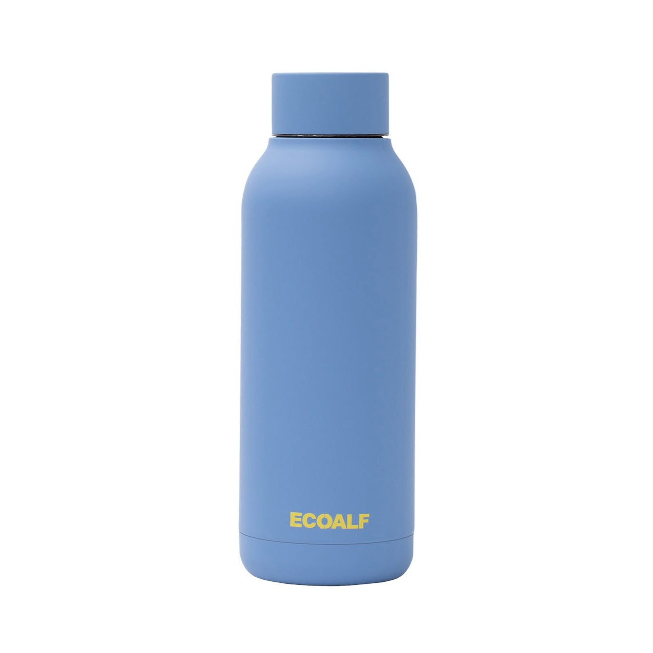 ECOALF branded, light blue, insulated water bottle.