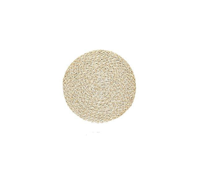 Jute Coasters Set of 4 - Pearl White/Natural