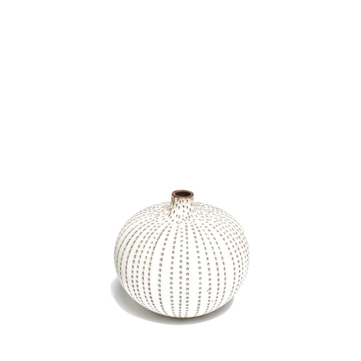 Bari Vase - Small in Brown Dots