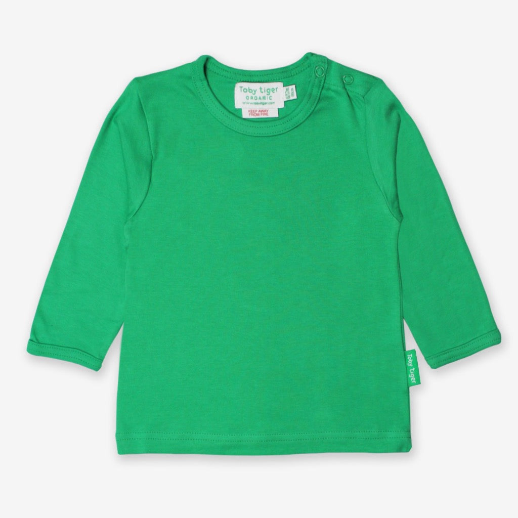 Organic Green Basic Long Sleeve T-Shirt